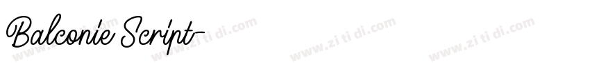 Balconie Script字体转换